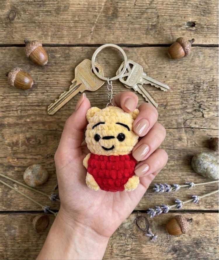 Winnie the Pooh Amigurumi Anahtarlık / Çanta Süsü 