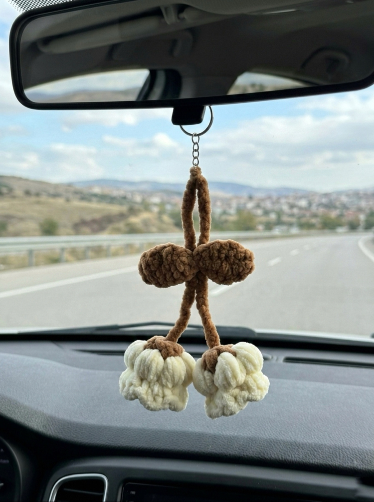 Kadife Lilyum Anahtarlık/Çanta Süsü