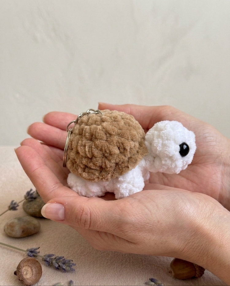 Eluzi Handmade Kadife Kaplumbağa Anahtarlık 