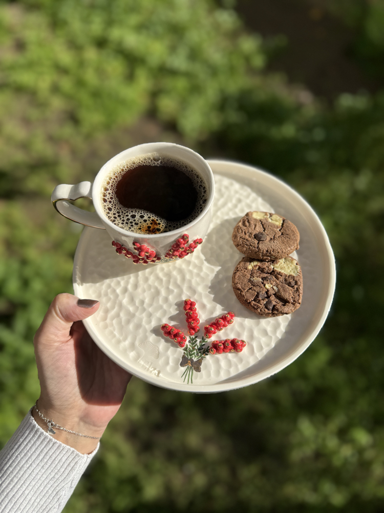 Kokinalı fincan ve tabağı