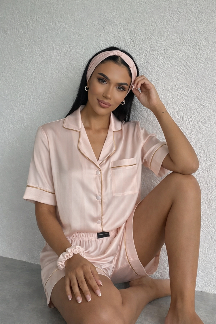 Soft Saten Şortlu Takım 