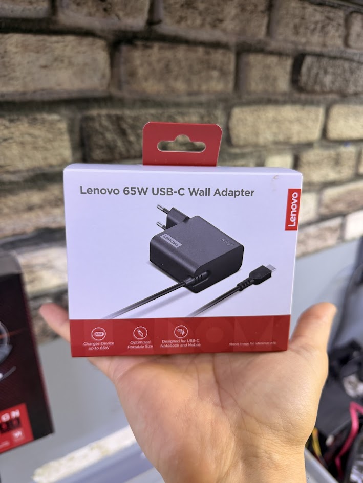 Lenovo 65W Type-C Şarj Adaptörü - 20V 3.25A (x1 carbon,E15,E490) Orjinal Ürün