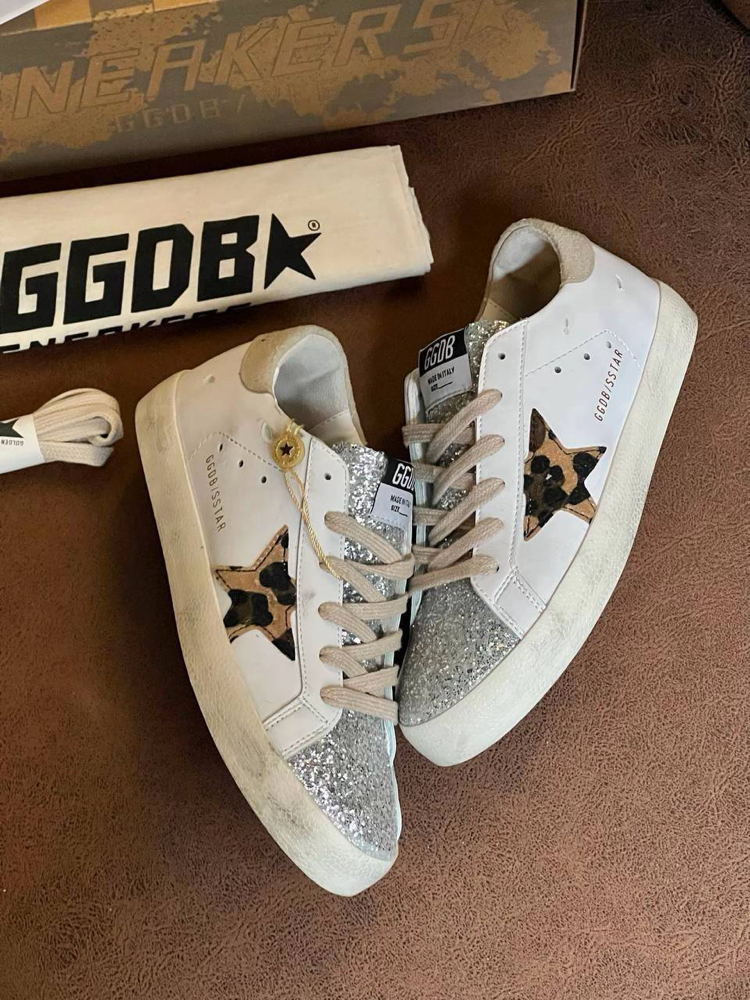 Golden Goose Deluxe Brand Super-Star Leopard Star Glitter
