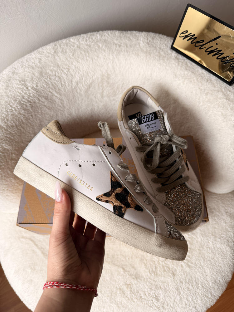 Golden Goose Deluxe Brand Super-Star Leopard Star Glitter