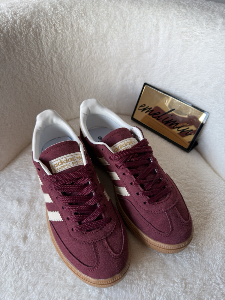 Adidas Handball Spezial Sneaker - Bordo Süet / Gum Taban