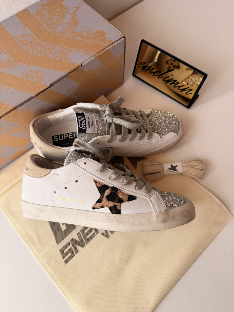 Golden Goose Deluxe Brand Super-Star Leopard Star Glitter