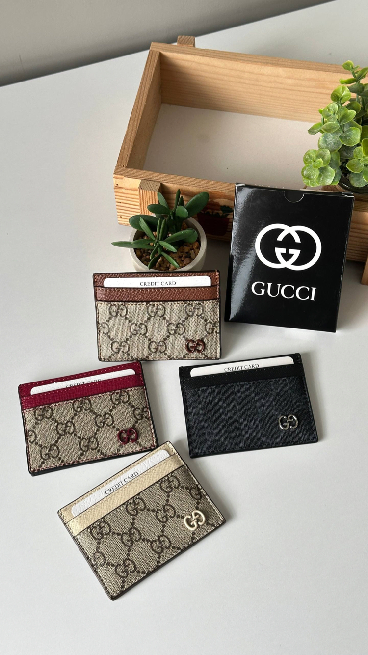 Gucci Gerçek Deri Kartlık - Kutulu