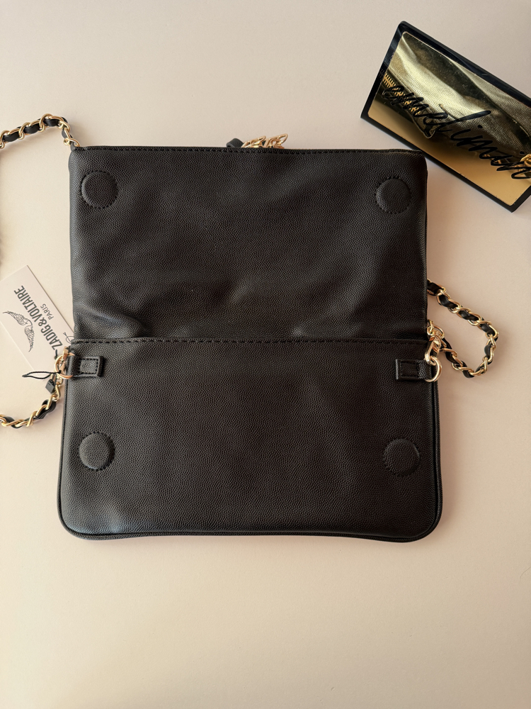 Zadig Clutch Medium - Boncuksuz / Gold Havyar Desen Deri
