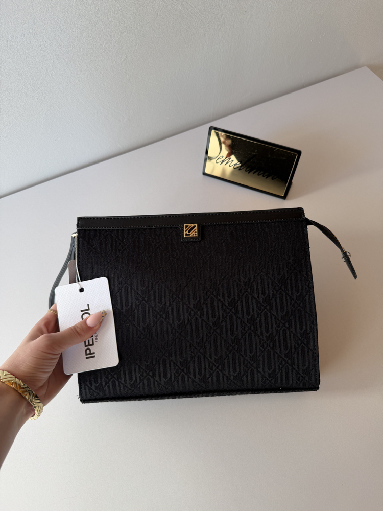 Mia Model Monogram Journey Clutch