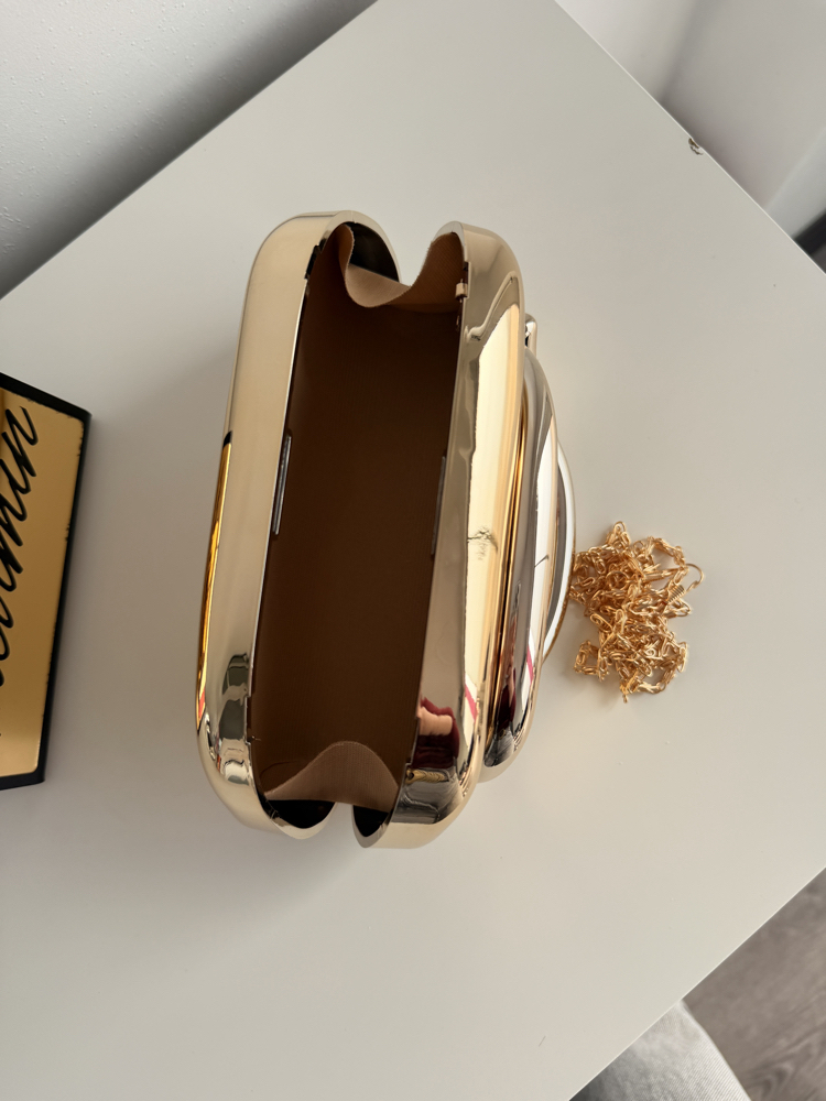 Lüks Davet Elegance Oval Clutch Çanta