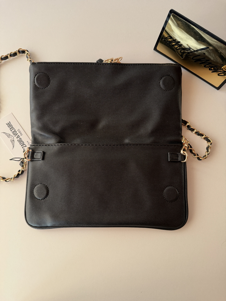 Zadig Clutch Large - Boncuksuz / Gold Havyar Desen Deri