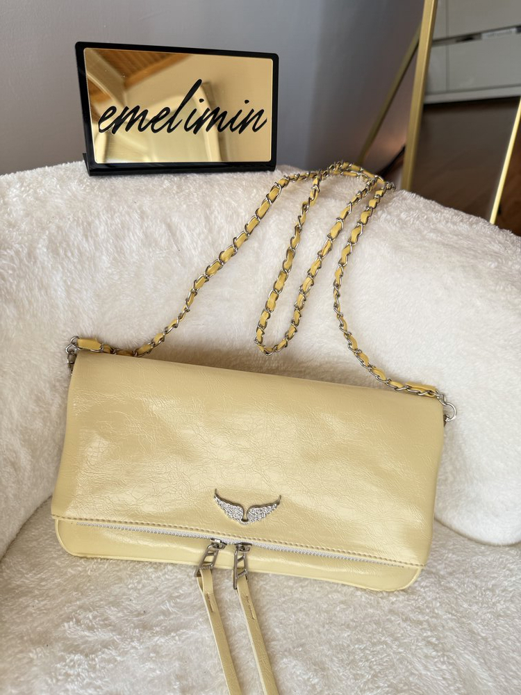 Zadig Voltaire Rock Clutch Gümüş Large