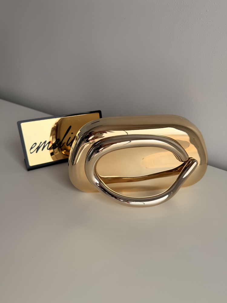 Lüks Davet Elegance Oval Clutch Çanta