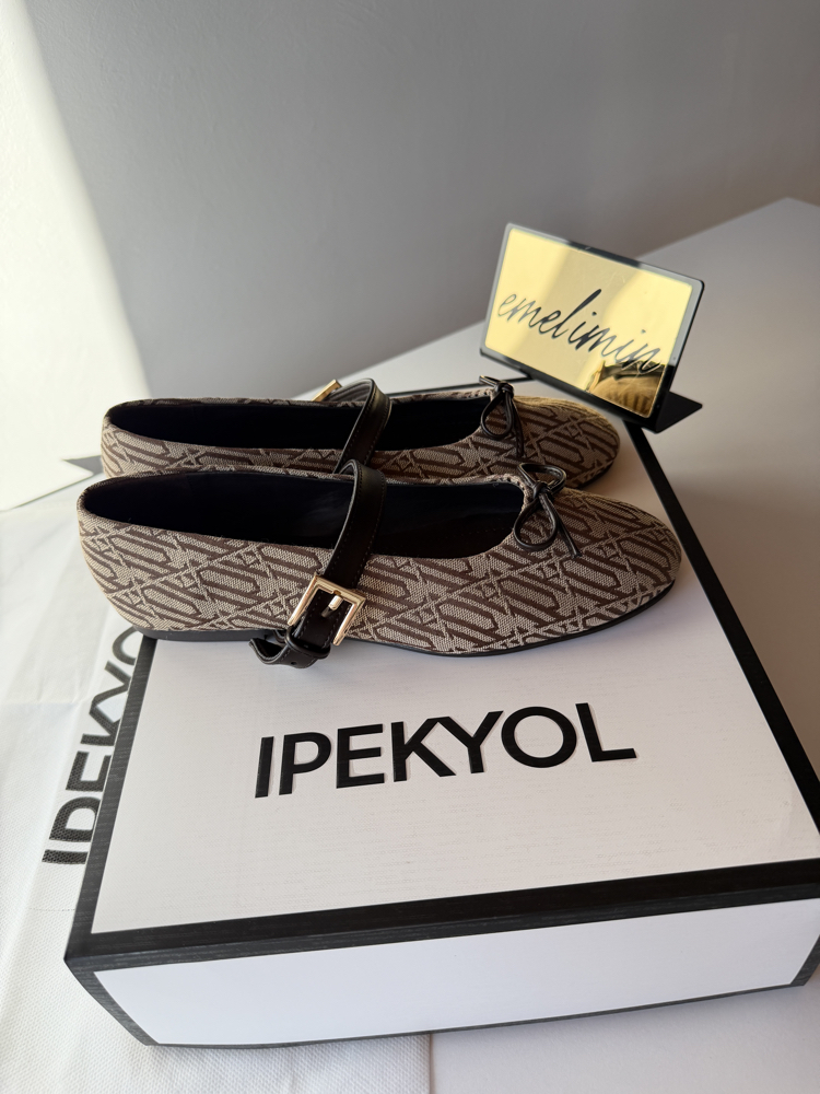 Mia Model Kahve Fiyonklu Dokuma Babet