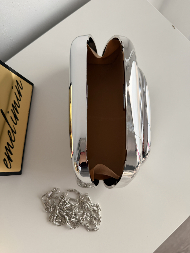 Lüks Davet Elegance Oval Clutch Çanta