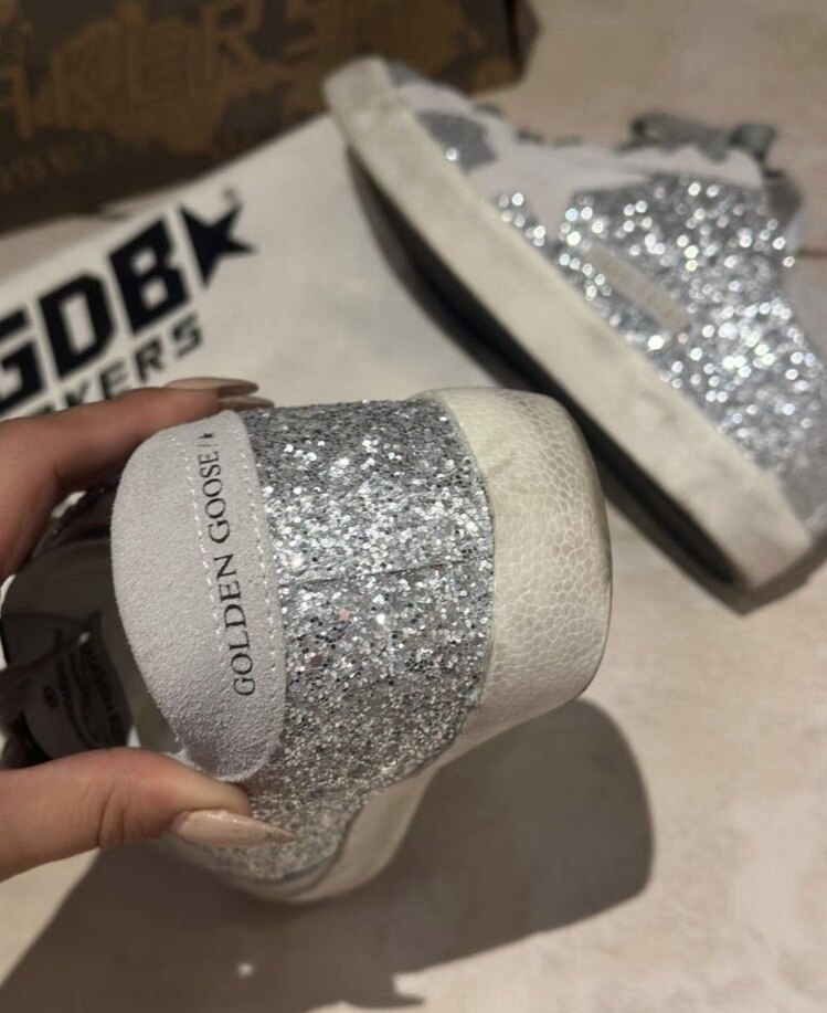 Golden Goose Superstar Silver Glitter