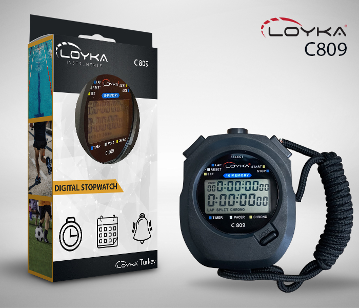Loyka C809 El Tipi '10 Lap Hafızalı' Dijital Kronometre