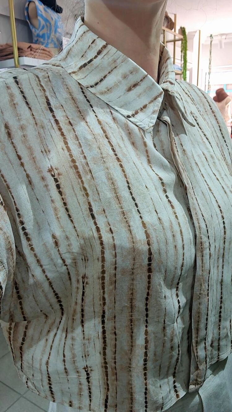 TENCEL BATİK GÖMLEK (KAHVE)
