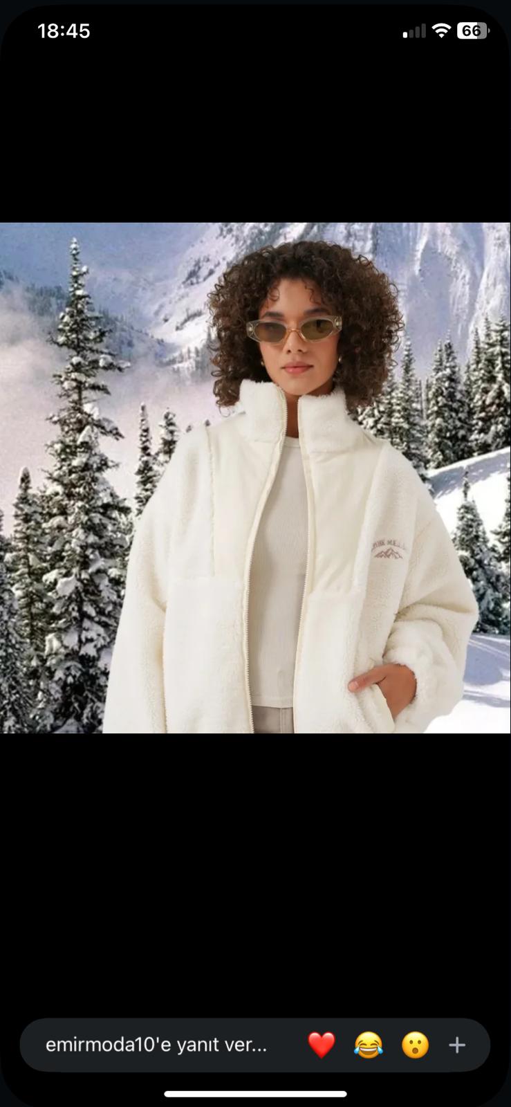 Dik Yaka Oversize Teddy Polar