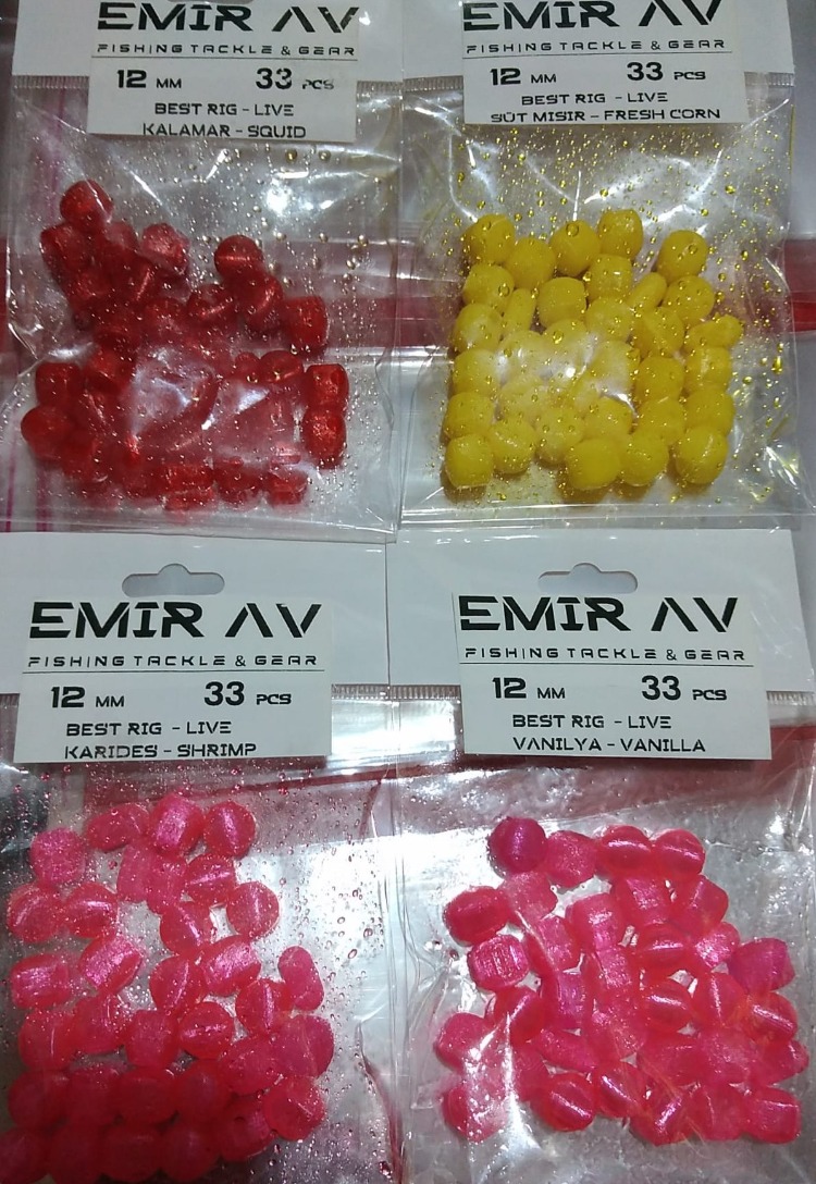 Silikon Yem Aromalı - Atraktörlü Kavanoz 12mm - 33 Adet