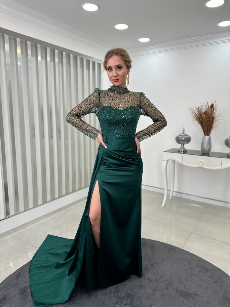 EMİ ZENN - ZÜMRÜT SATEN ABİYE