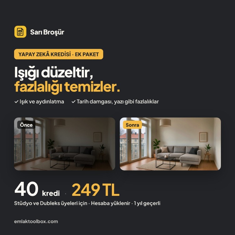 Sarı Broşür - Yapay Zekâ Kredisi (40 kredi)