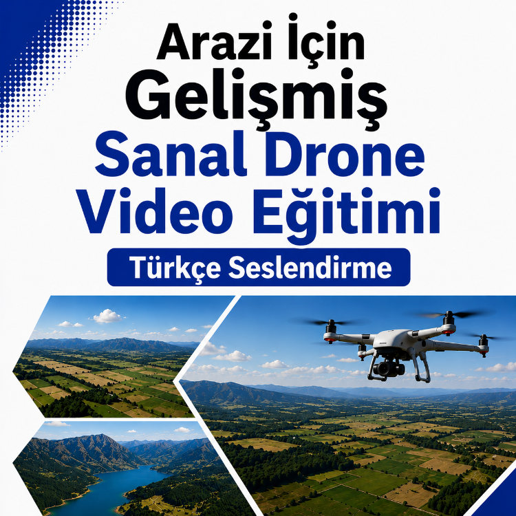 Arazi İçin Gelişmiş Sanal Drone Eğitimi Türkçe Yapay Zeka Seslendirme