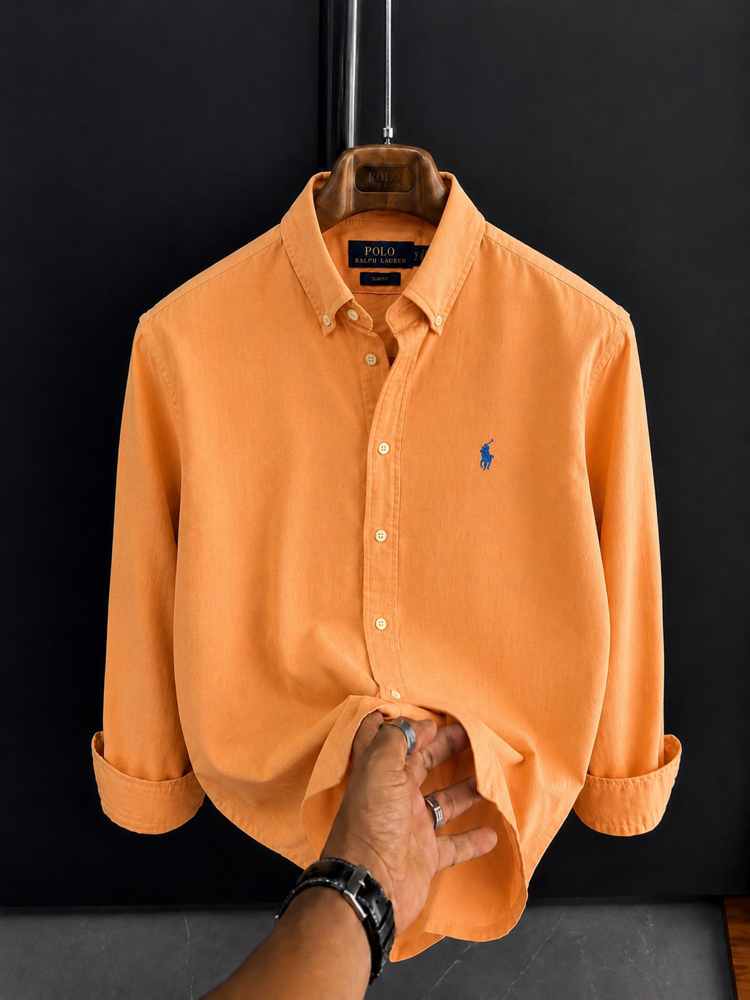 Polo Ralphlauren-Orange-Keten Kumaş Gömlek-Yazlık