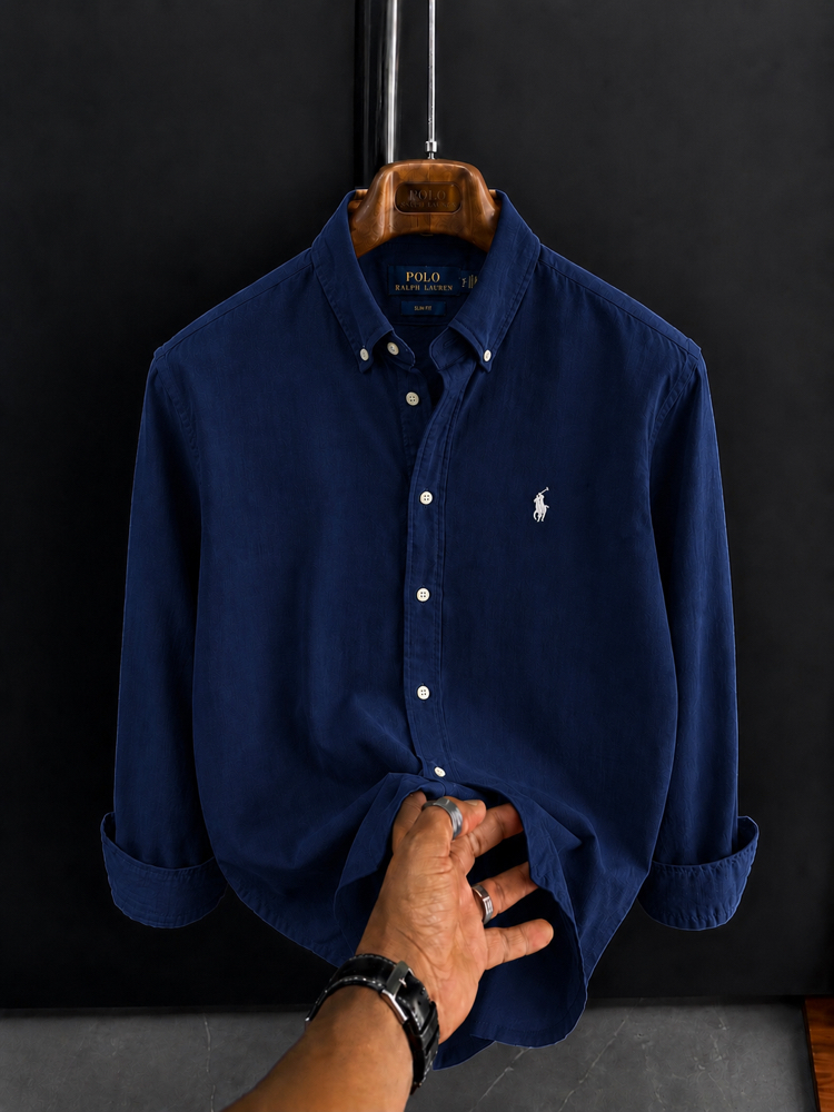 Polo Ralphlauren-Lacivert-Keten Kumaş Gömlek-Yazlık