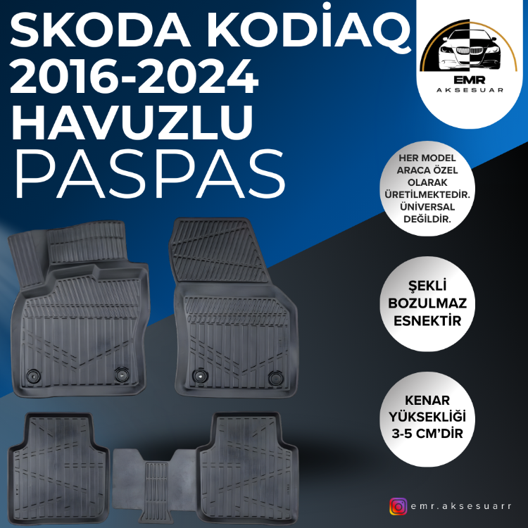 SKODA KODİAQ 2016-2024 HAVUZLU PASPAS