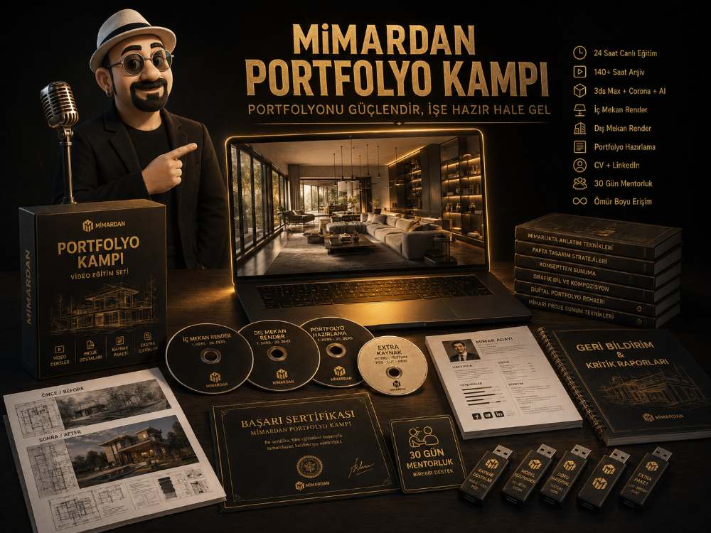 Mimardan Canlı Portfolyo Kampı | 23 Haziran 2026 | 5 Hafta · 30 Canlı Ders