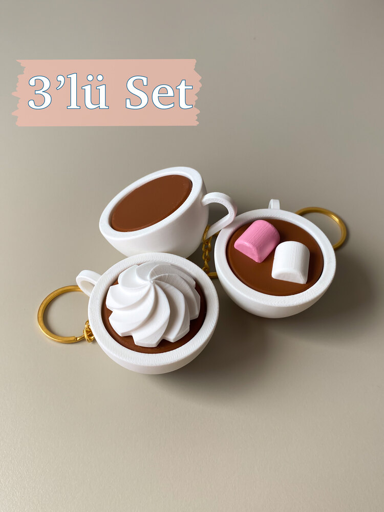 Üçlü Set Mini Kahve Kupaları