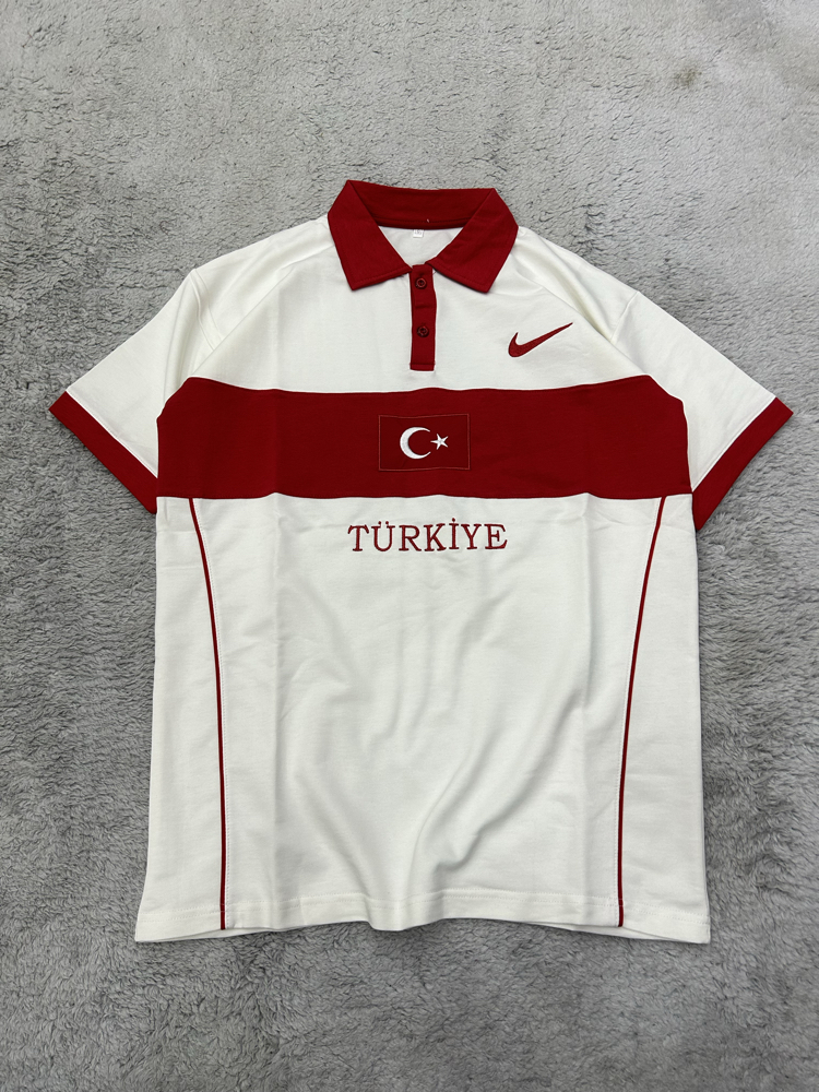 Türkiye polo yaka t-shirt beyaz