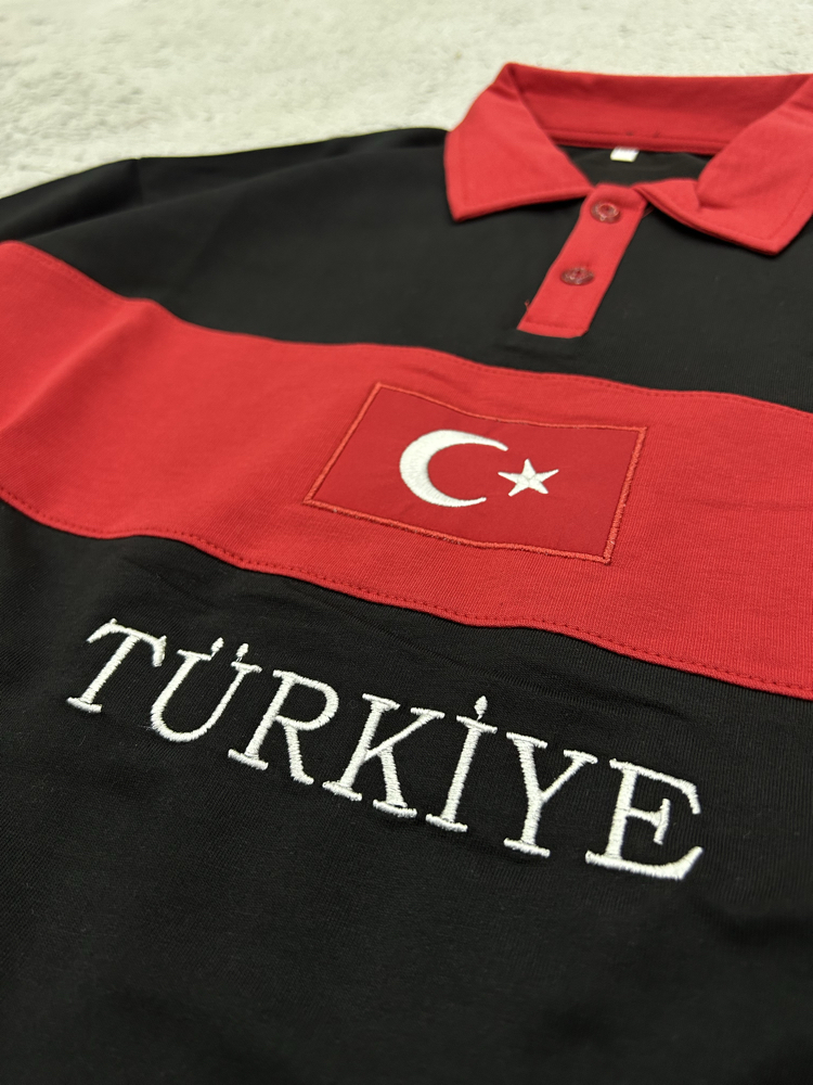Türkiye polo yaka t-shirt siyah