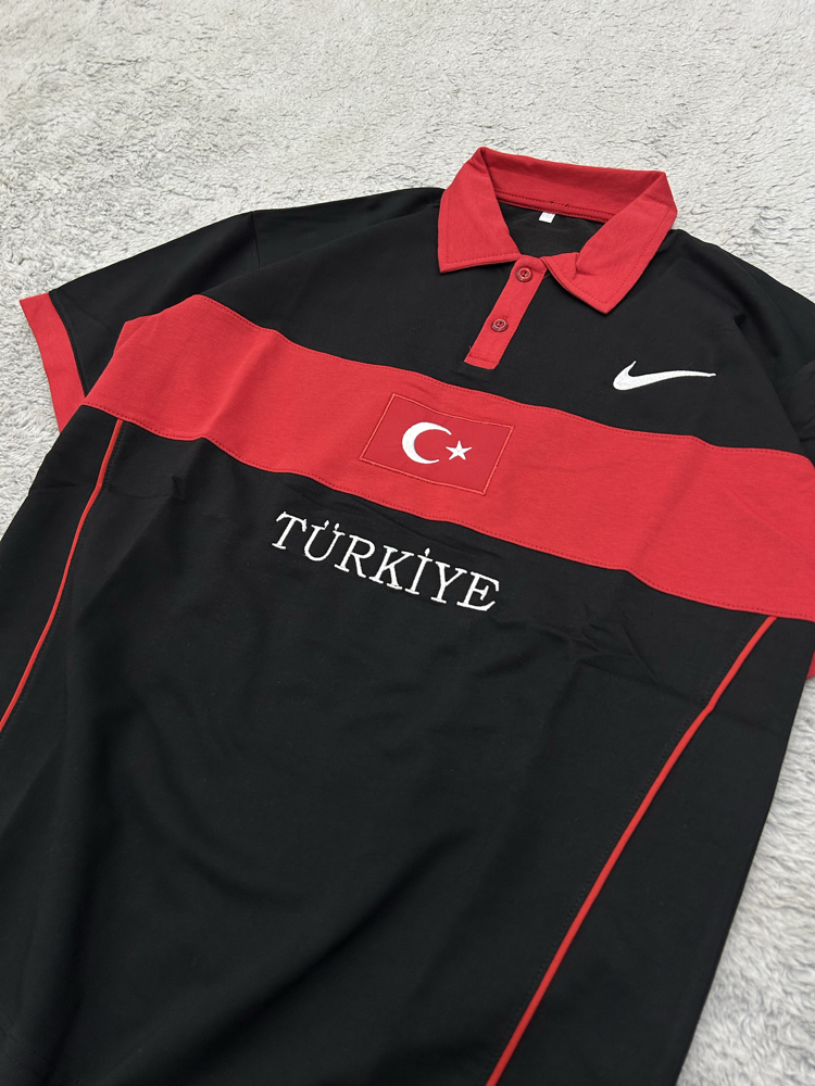 Türkiye polo yaka t-shirt siyah