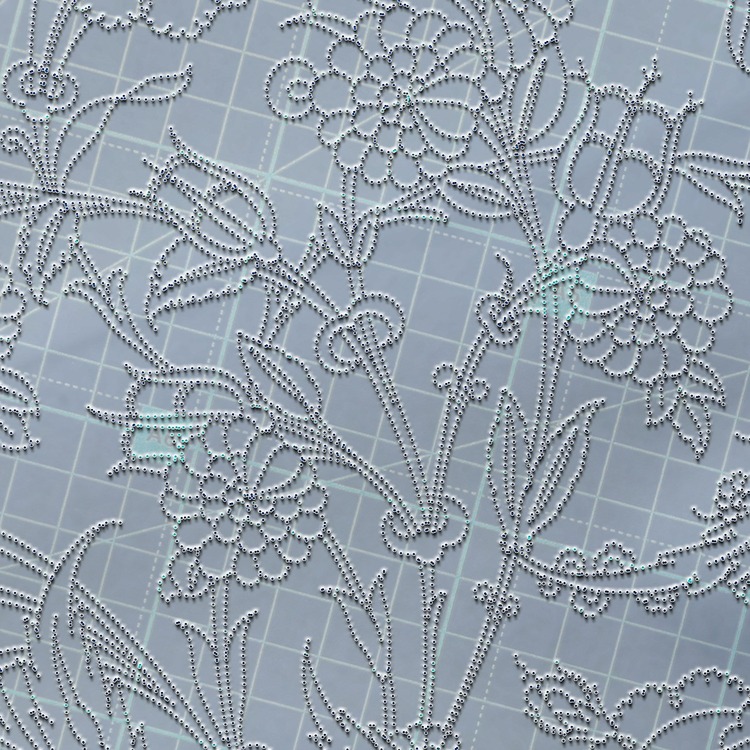 Perforated Stencil 30 cm. - Classic Iznik 1550 Chrysanthemum, Hatayi and Dagger Leaf Tile Pattern