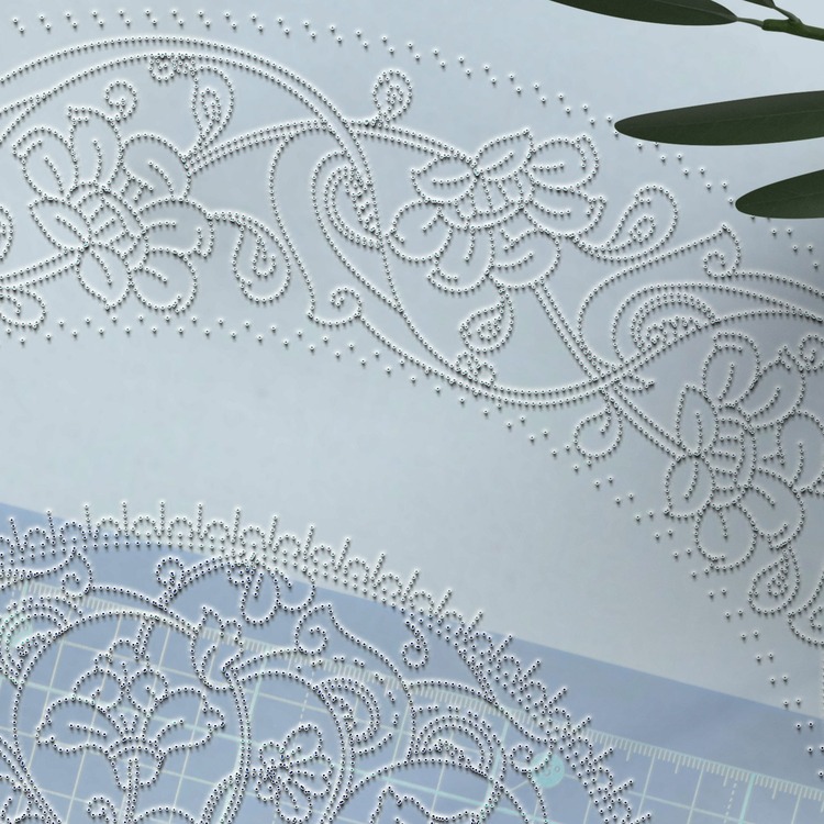 Perforated Stencil 40 cm. - İznik Baba Nakkaş Lotus Rumi Motif Tile Plate Pattern