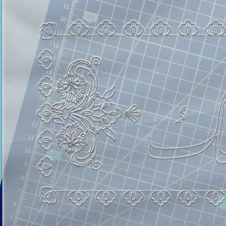 Perforated Stencil 20 x 60 cm. - Ya Malikül-Mulk (Ya Malikü'l-Mulk) Calligraphy Tile Pattern