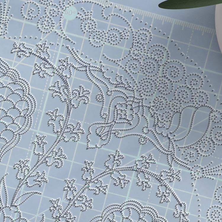 Perforated Stencil 30 cm. - Classic Iznik Tile Pattern with Hyacinth Motif