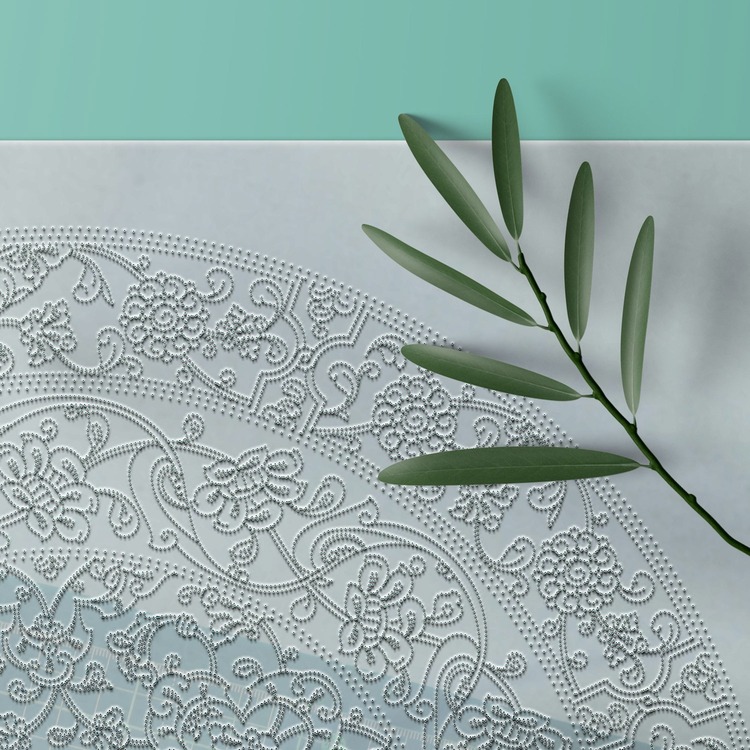 Perforated Stencil 40 cm. - 15th century Classic Iznik Medium Border Lotus Hatayi Tile Pattern