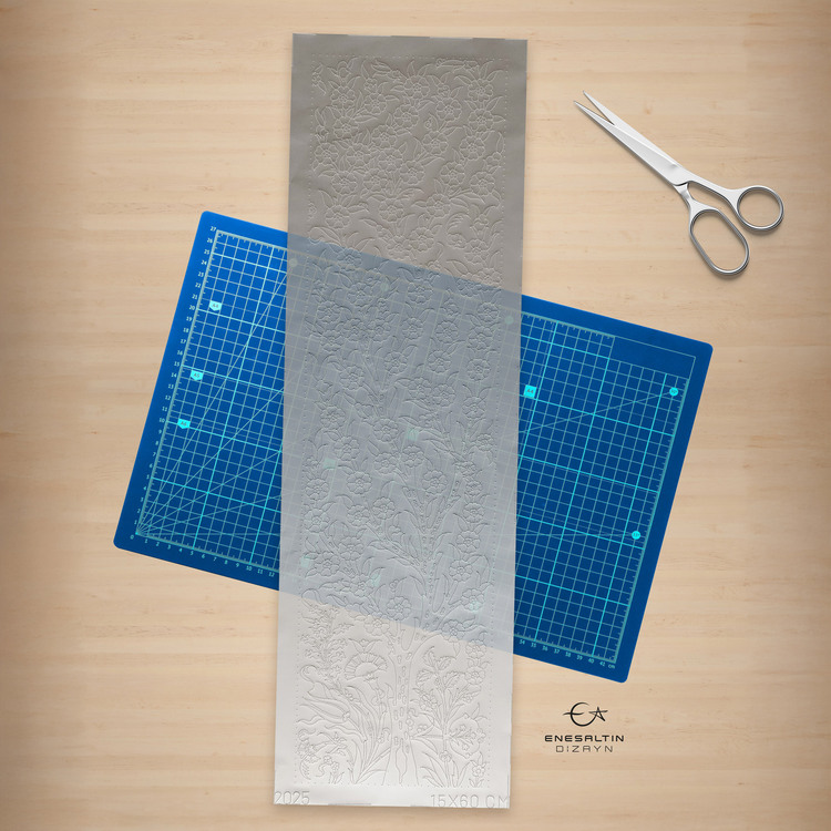 Perforated Stencil 15x60 cm. - Tree of Life Tile Pattern