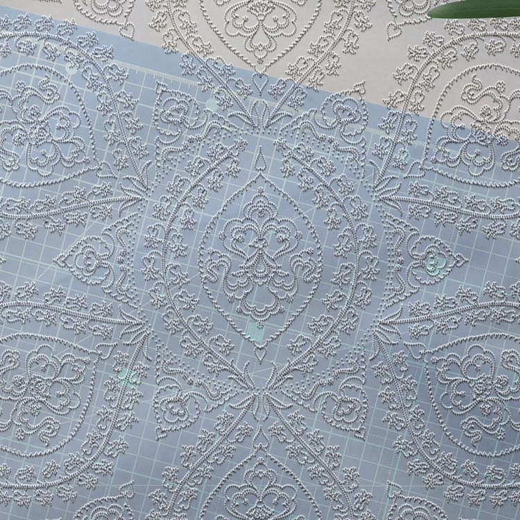 Perforated Stencil 40 cm. - Classic Iznik 1550 Medallion Tile Pattern with Hyacinths and