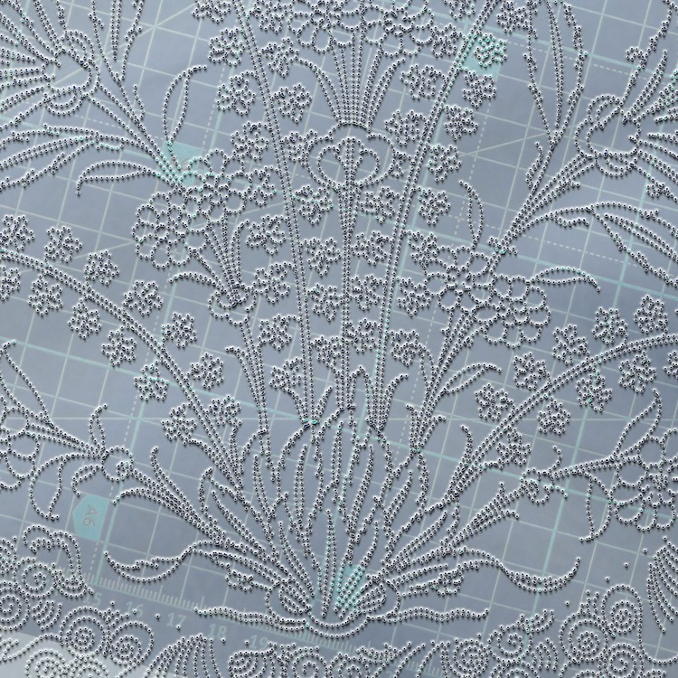 Perforated Stencil 30 cm. - Classic Iznik Hyacinth and Dagger Leaf Motif Tile Plate Pattern