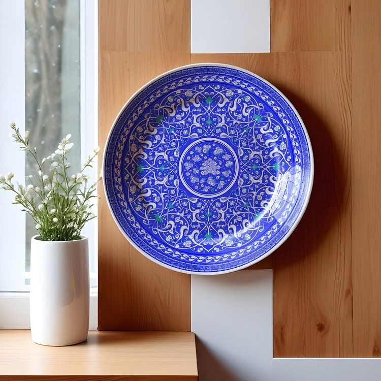 Perforated Stencil 40 cm. - Baba Nakkaş 1480 Classic Iznik Rumi Hatayi Tile Plate Pattern
