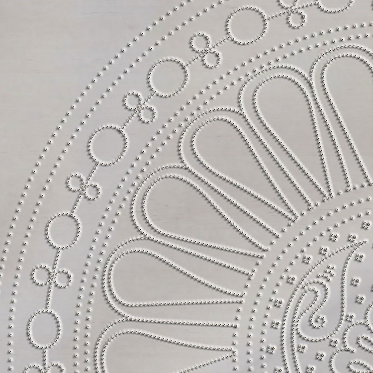 Perforated Stencil  -  Beyliks Period Passionflower Rumi Tile Plate Pattern