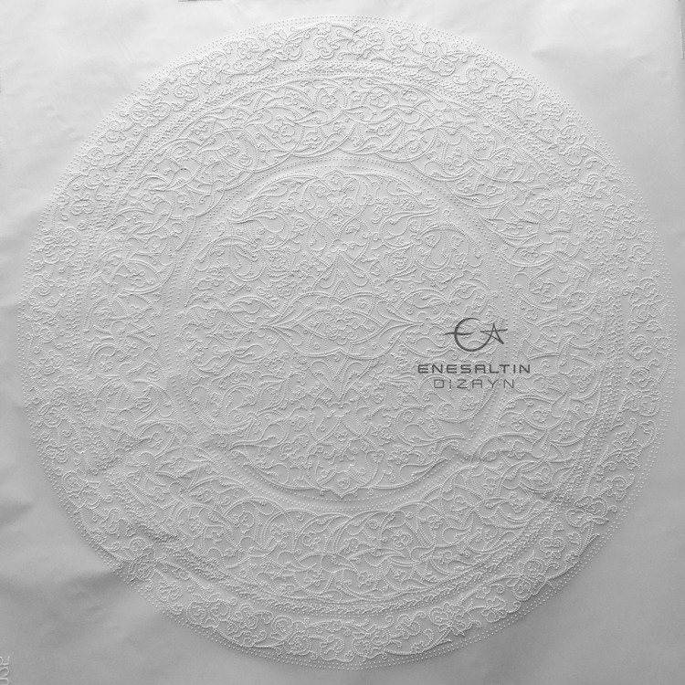 Perforated Stencil 55 cm - Debbane Tabak Baba Nakkaş 1481 Rumi Lotus Peony Tile Pattern