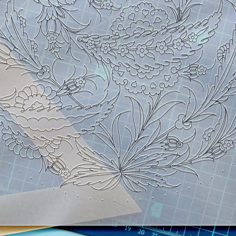 Perforated Stencil - Dagger Leaf Motif Iznik Tile Pattern