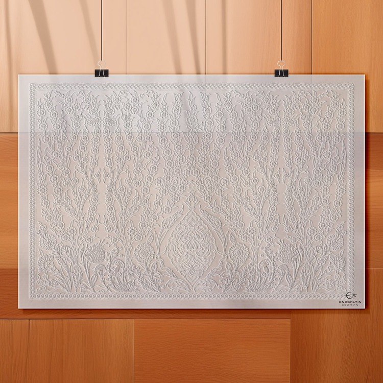 Perforated Stencil 60x90 cm. MAXI SIZE - Hasbahce Tree of Life and Plant Motif Panel