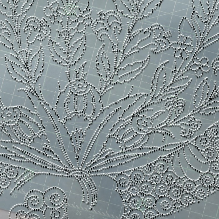 Perforated Stencil 30 cm. - Classic Iznik Lily and Hyacinth Tile Plate Pattern