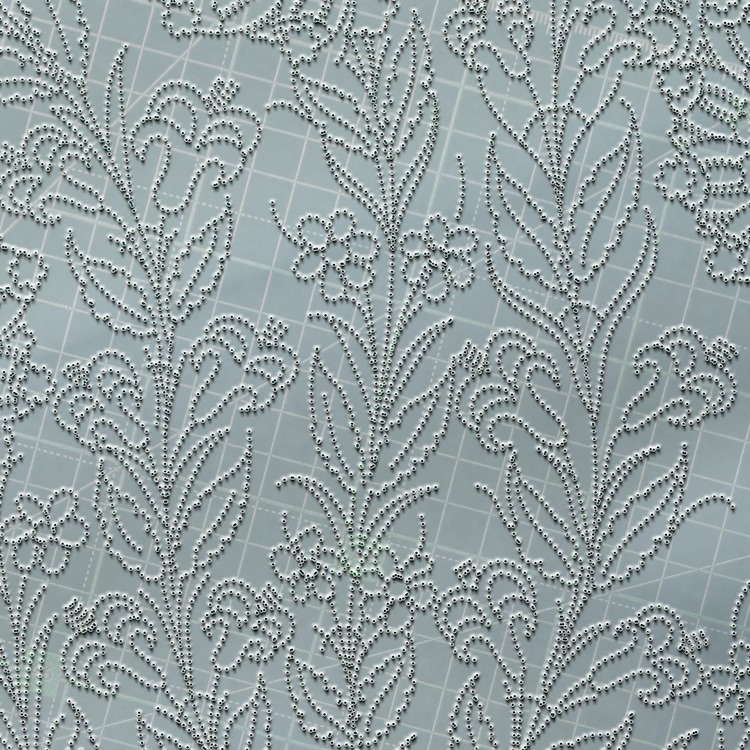 Perforated Stencil 30 cm. - Classic Iznik Lily and Hyacinth Tile Plate Pattern